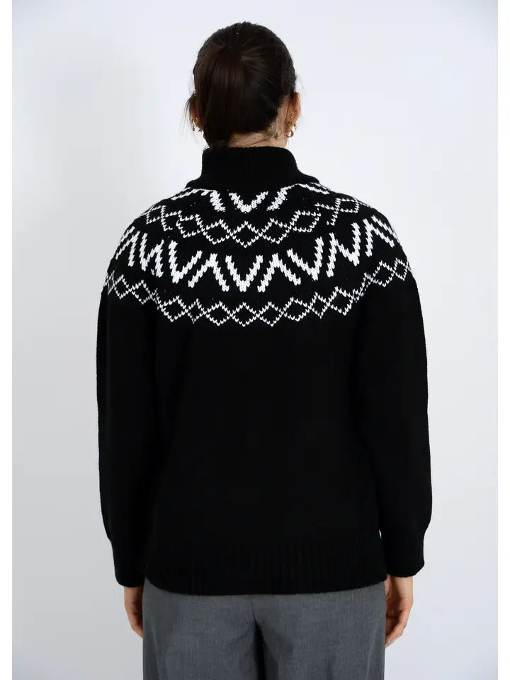 RD Leocadia Long Raglan Mock Neck Cardigan