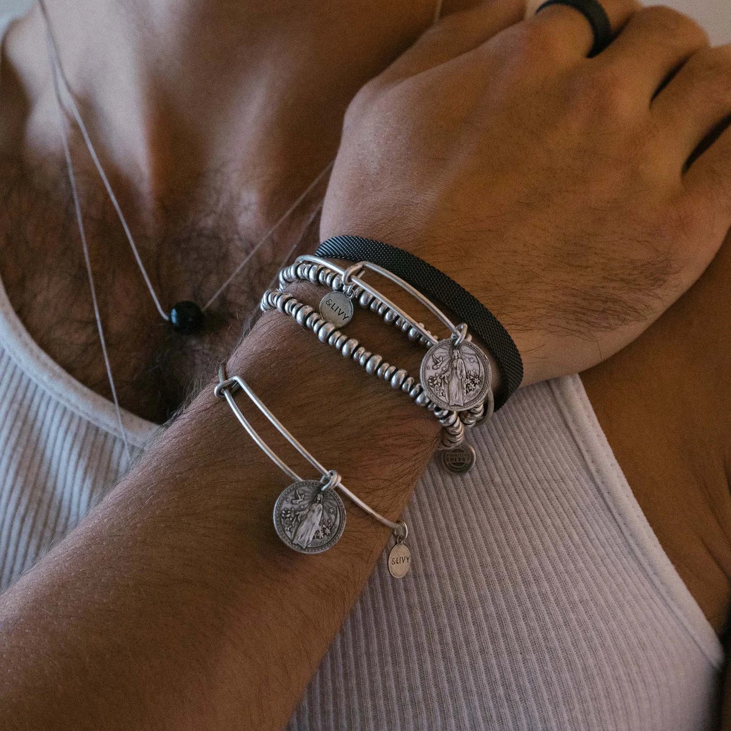 &LIVY Creda Beaded Stretch Bracelet