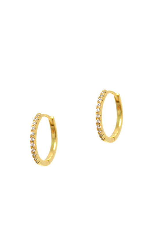 Tai Medium Sized Huggie With Cz All Around