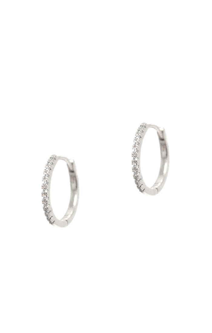 Tai Medium Sized Huggie With Cz All Around