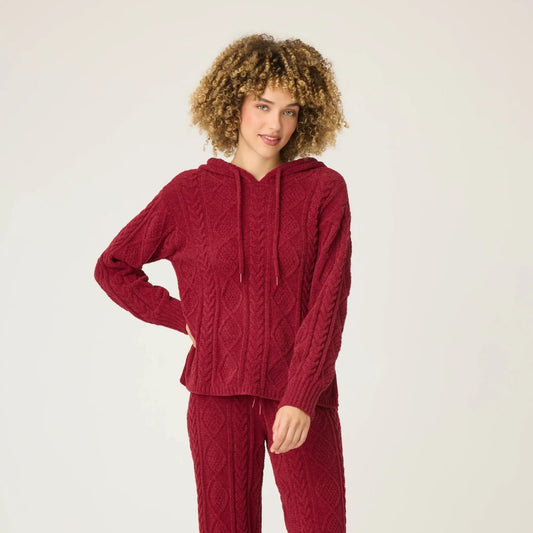 PJS Cozy Chenille Cable Knit L/s