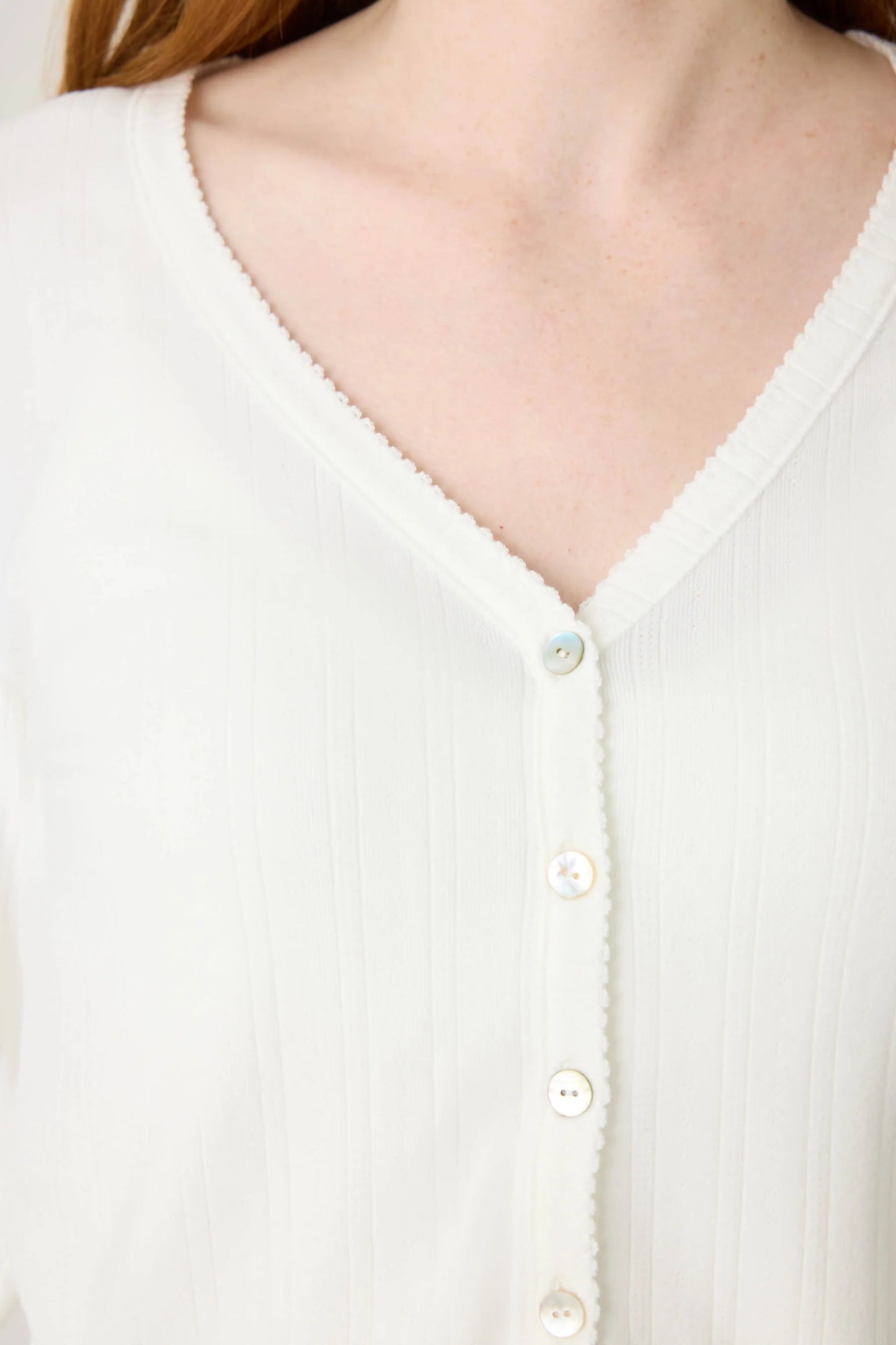 PJS Pointelle Essentials Cardigan