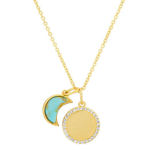Tai Sun and Moon Charm Necklace