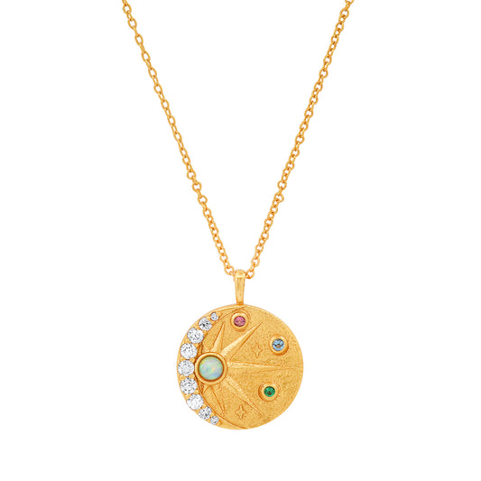 Tai Star and Moon Coin Necklace