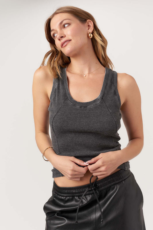 PST Porta Seamed Burnout Rib Tank