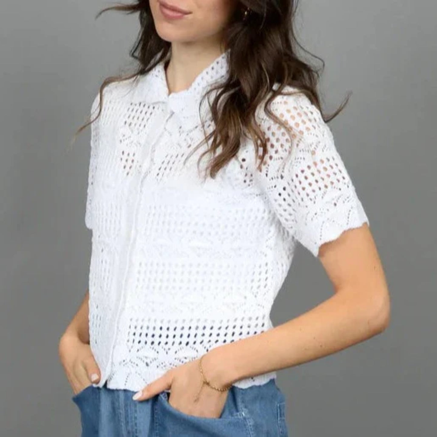 RD Della S/S Shirt Neck Bolero