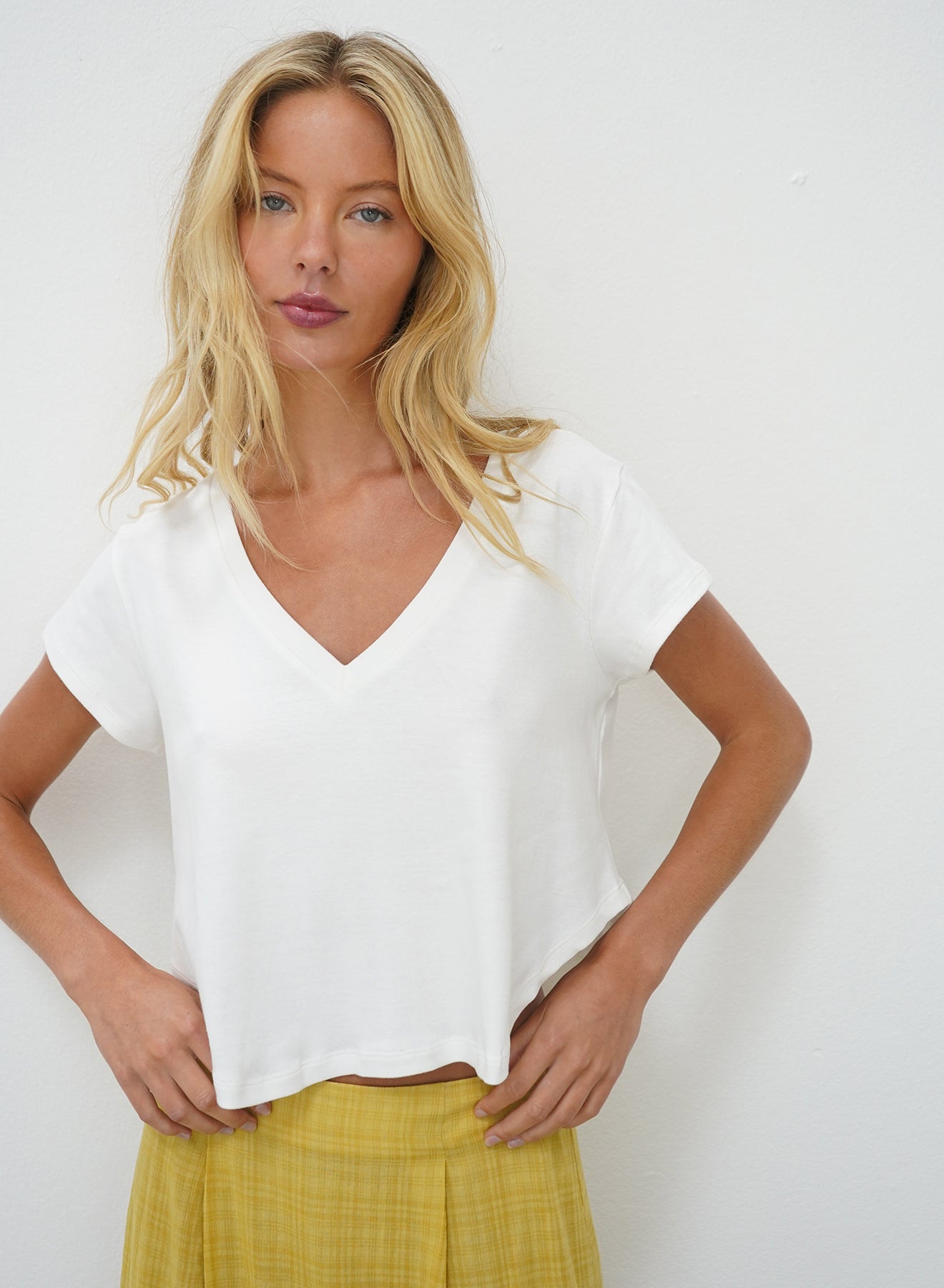 LNA Allie V Neck Tee