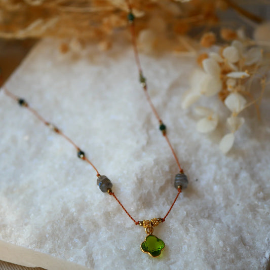 GG Palak Clower Peridot Necklace