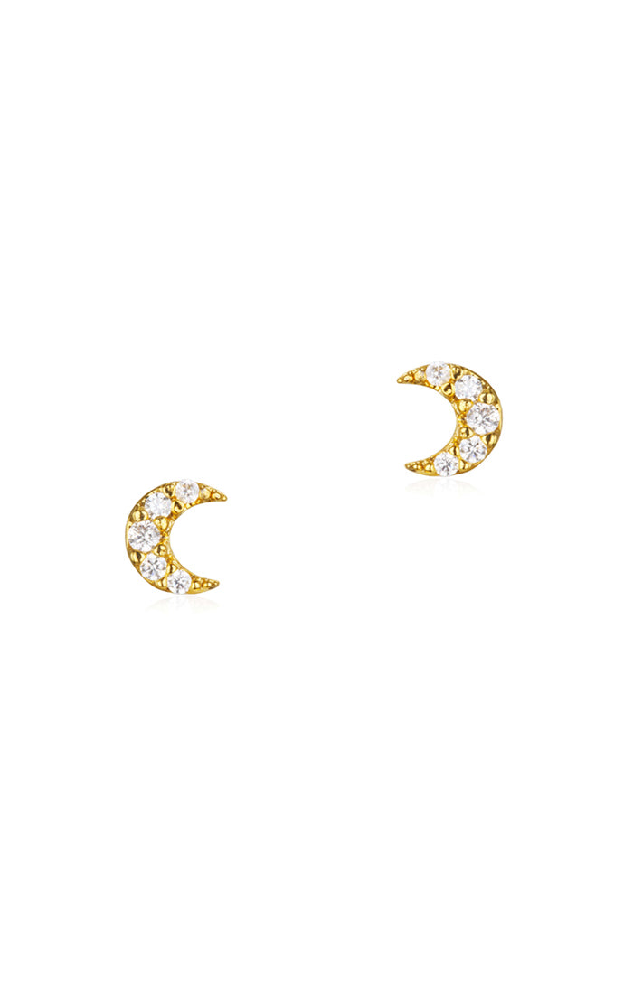 Tai Mini Cubic Moon Post Earring