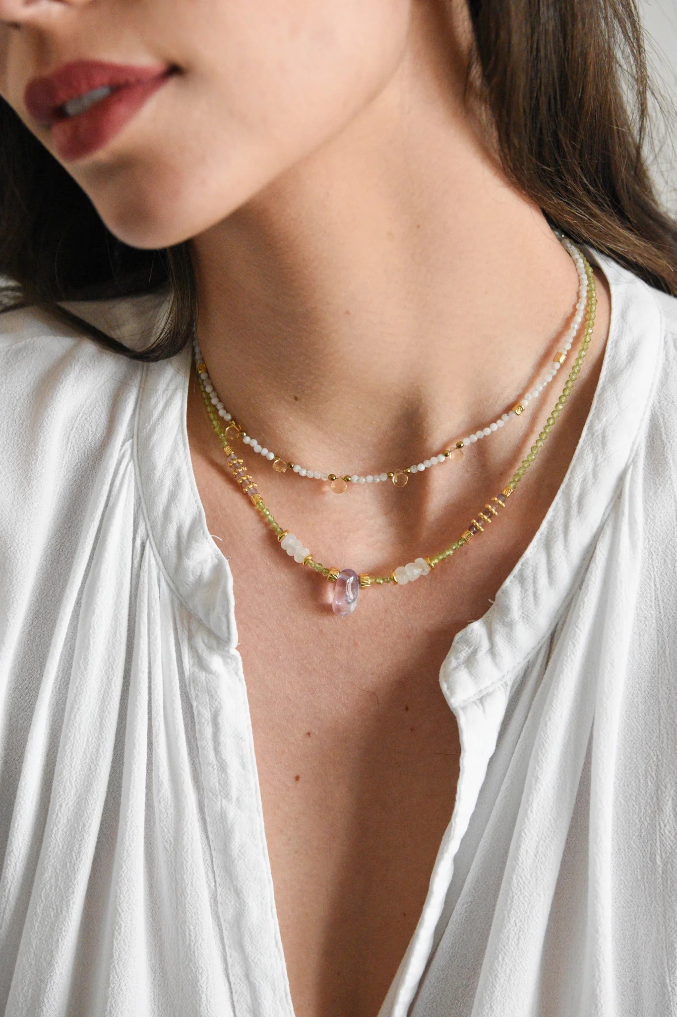 GG Moonstone Citrine Daya Necklace