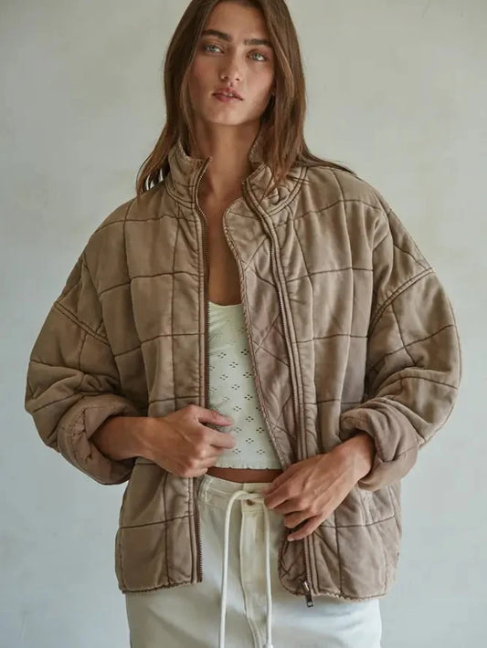 BT Quilted Knit Mineral Washed Jacket