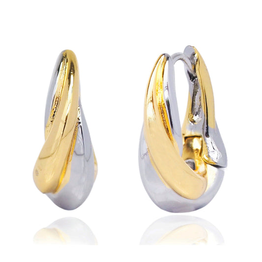 Tai Two Tone Medium Drop Click Huggies