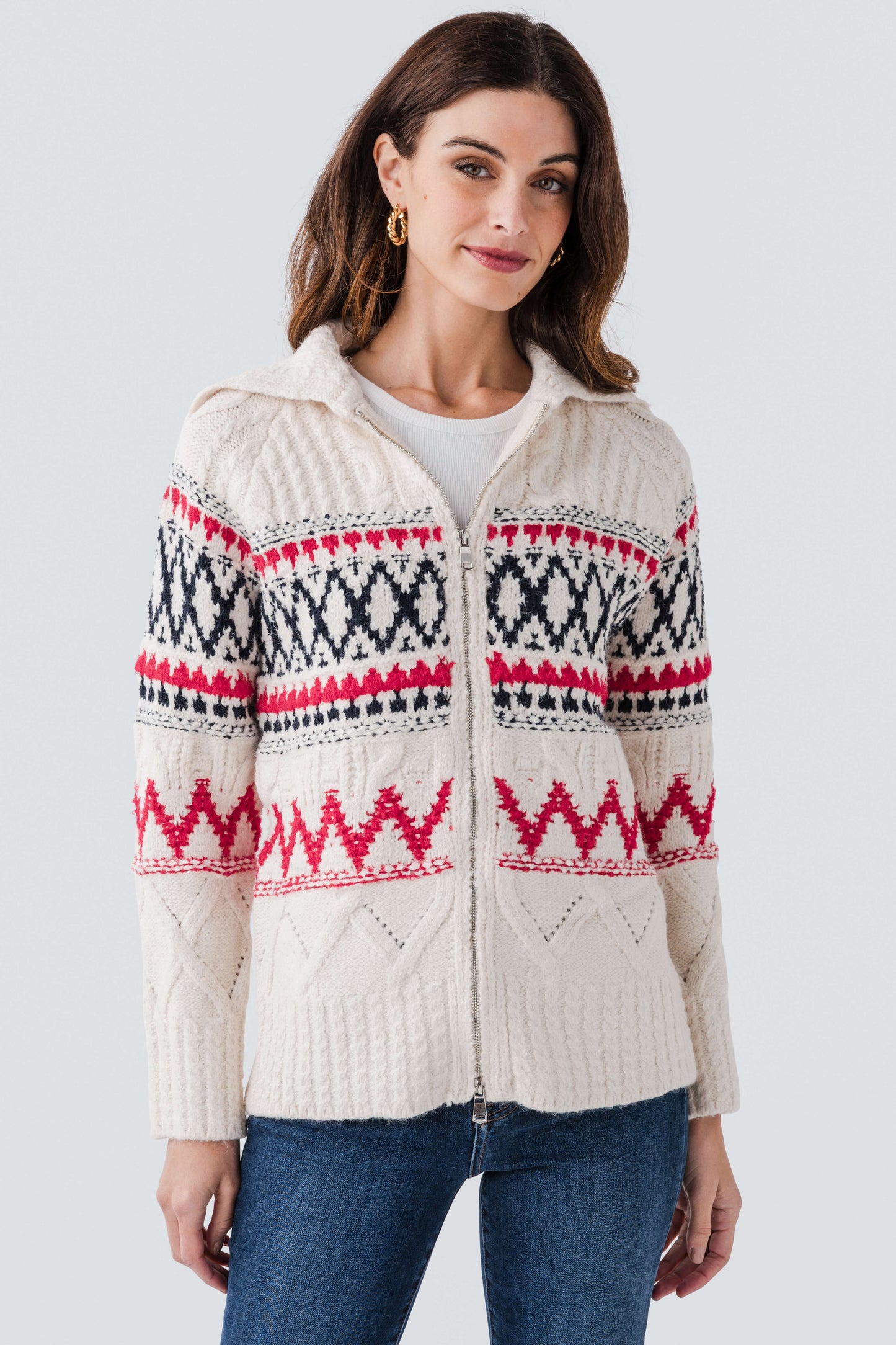 RD Anemone Zip Up Cardigan