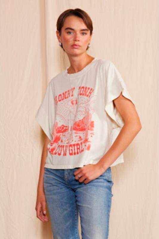 POL “Honky Cowgirl” Crew Neck T-Shirt