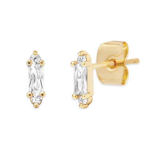 TAI Tiny stick baguette with cz stud