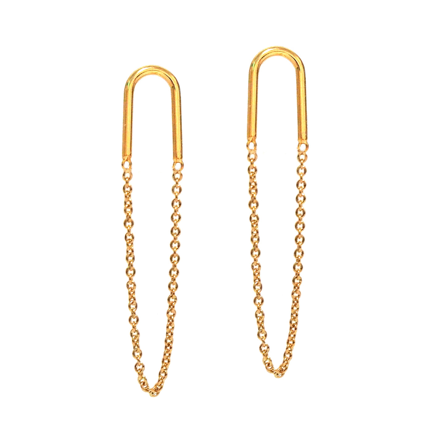 Tai earring gold suspender with chain