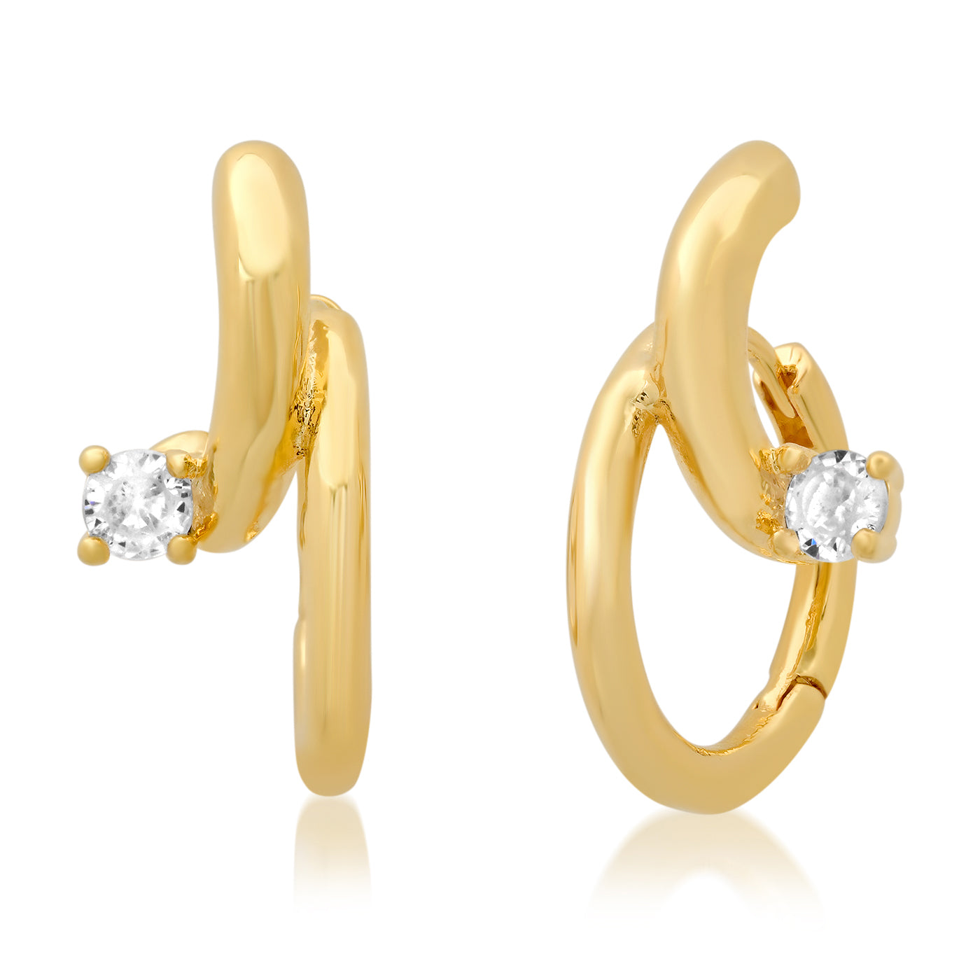 Tai Suspension Huggie with CZ Stud