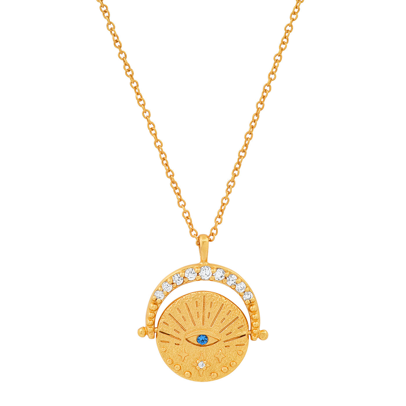 Tai Gold Coin Evil Eye Necklace