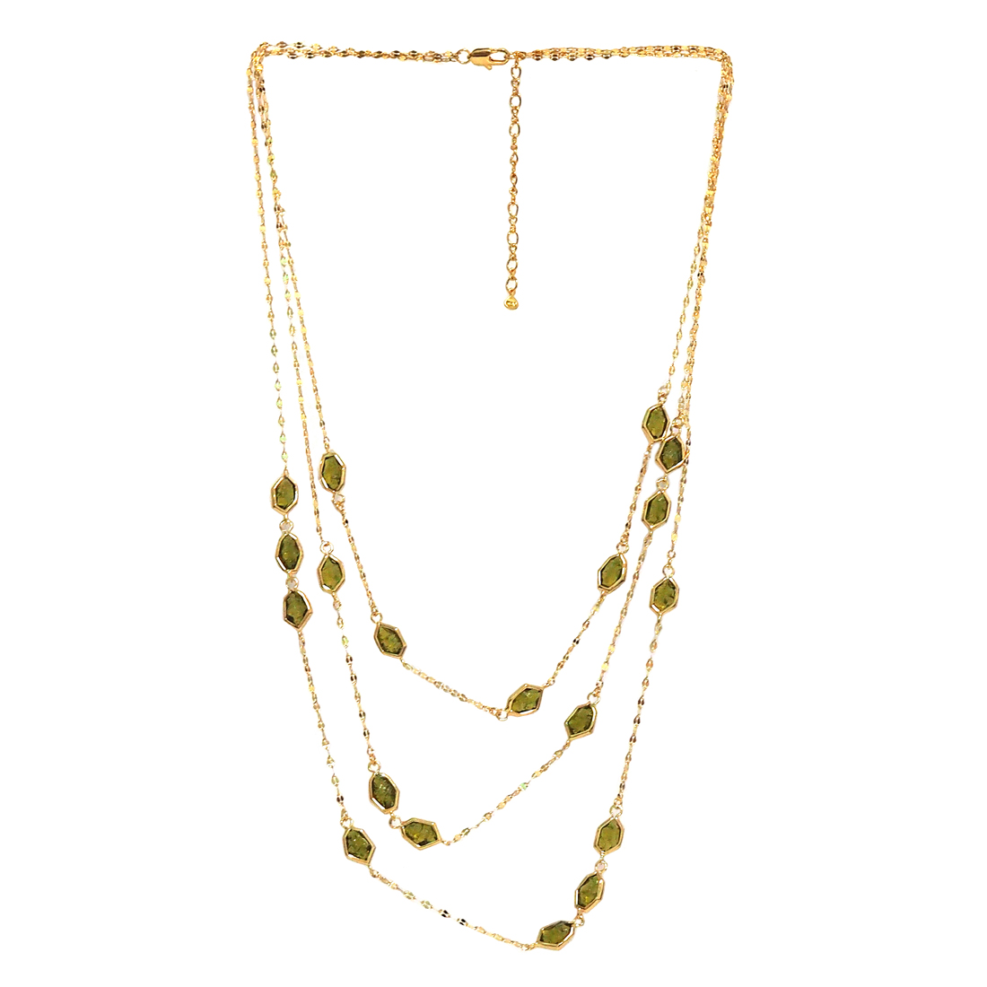 Tai Chain Layered Necklace with Stones