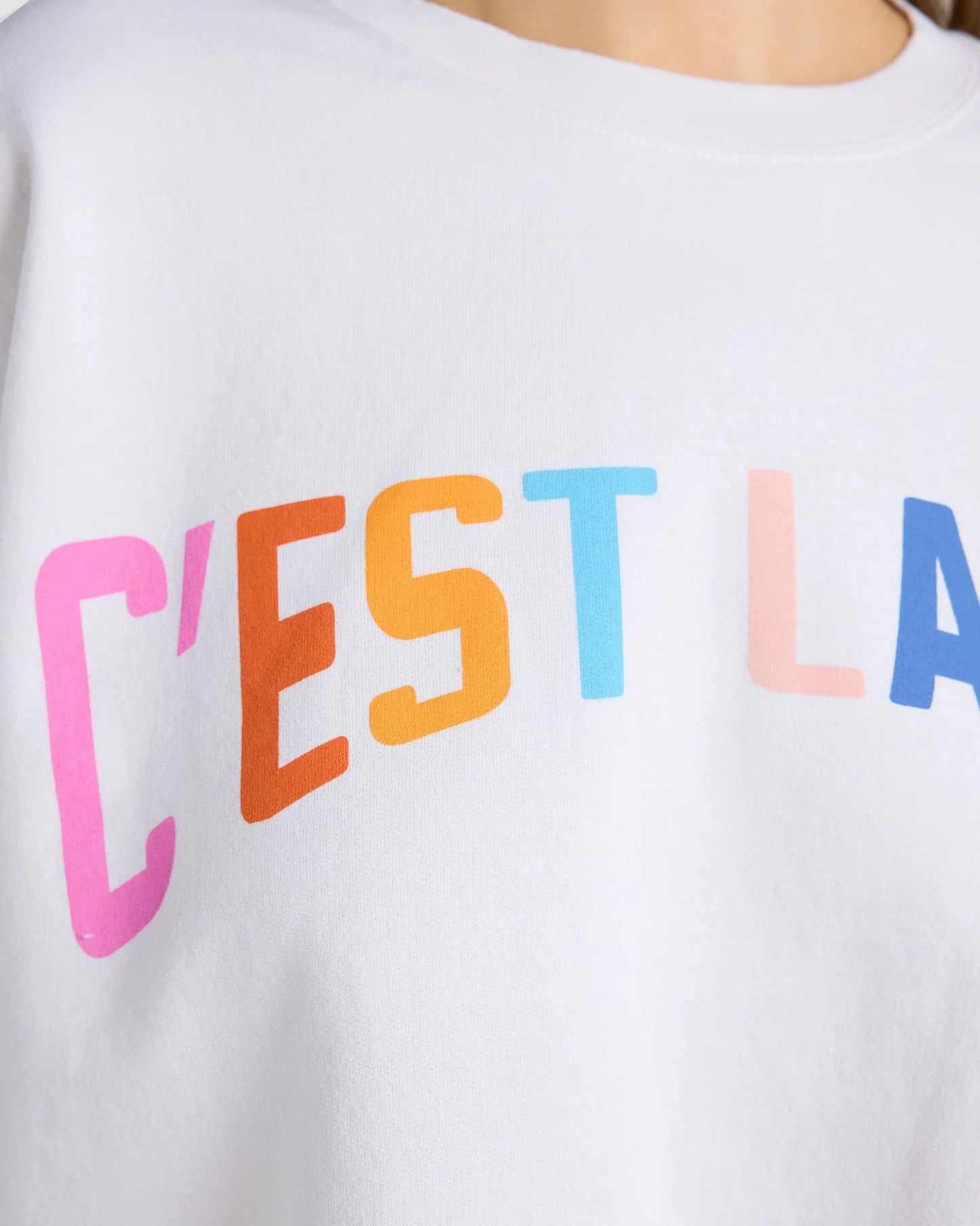 PST C'est La Vie Raw Hem Sweatshirt