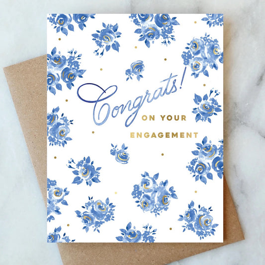 AJD French Blue Engagement Card