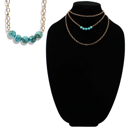 KD Jasper Layering Chain Necklace