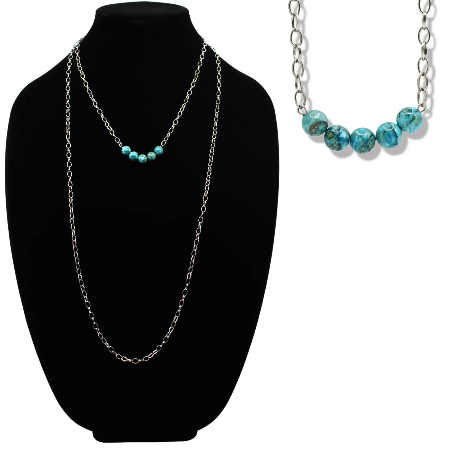 KD Jasper Layering Chain Necklace