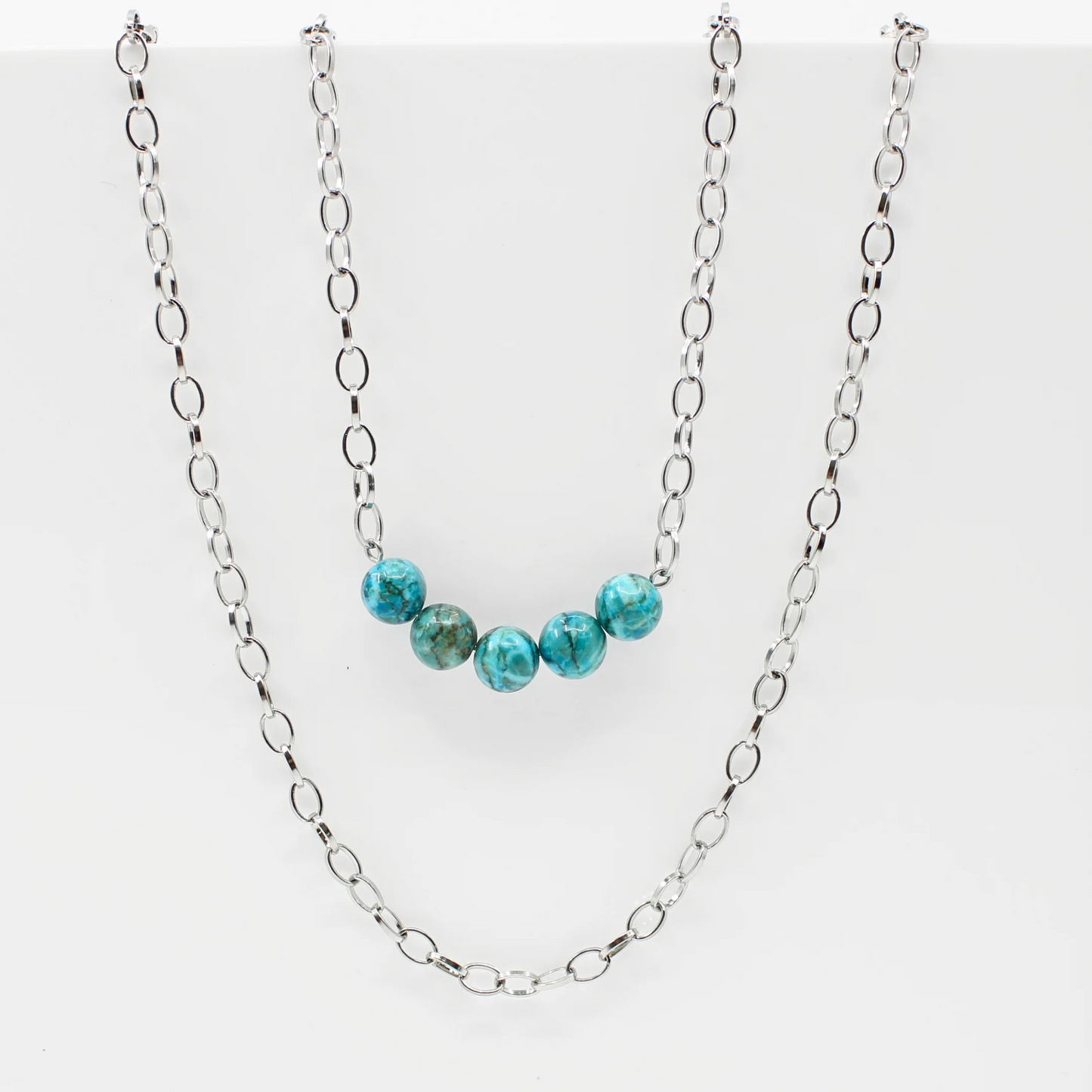 KD Jasper Layering Chain Necklace