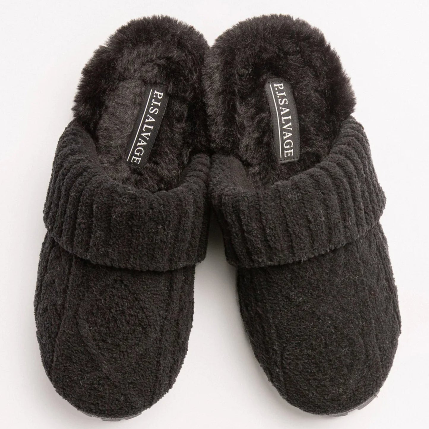 PJS Cable Knit Slides