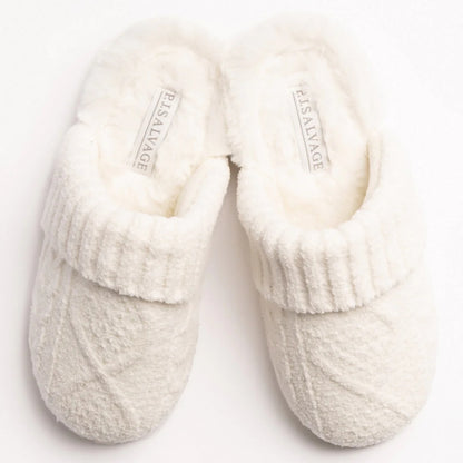 PJS Cable Knit Slides