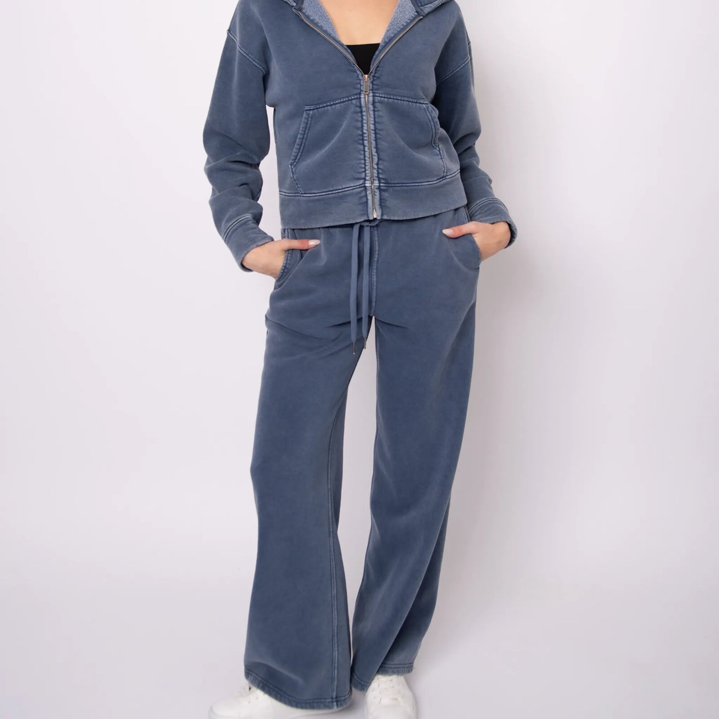 RD Franie Mineral Wash Fleece Wide Leg Pant