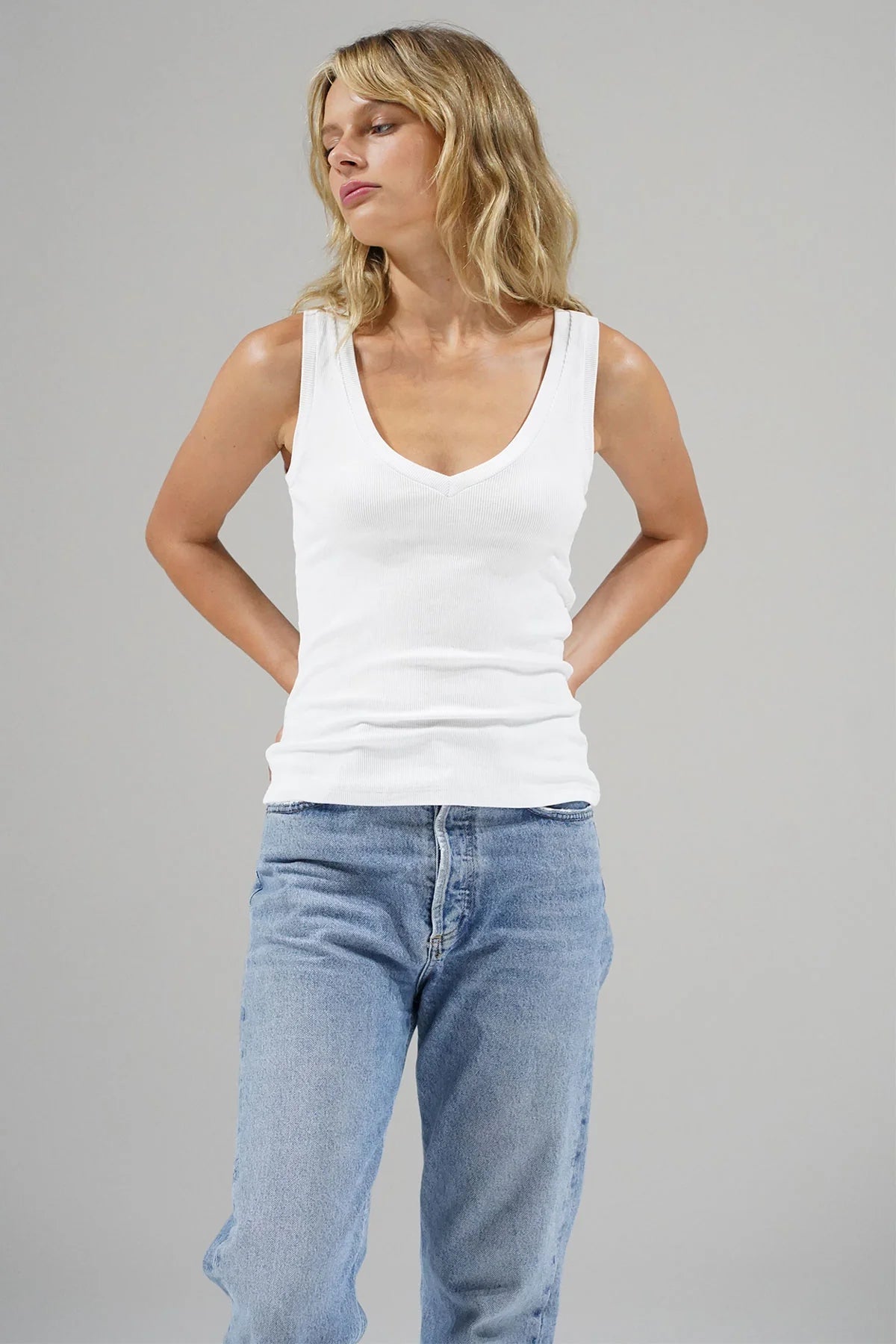 LNA V Slim Ribbed Tank