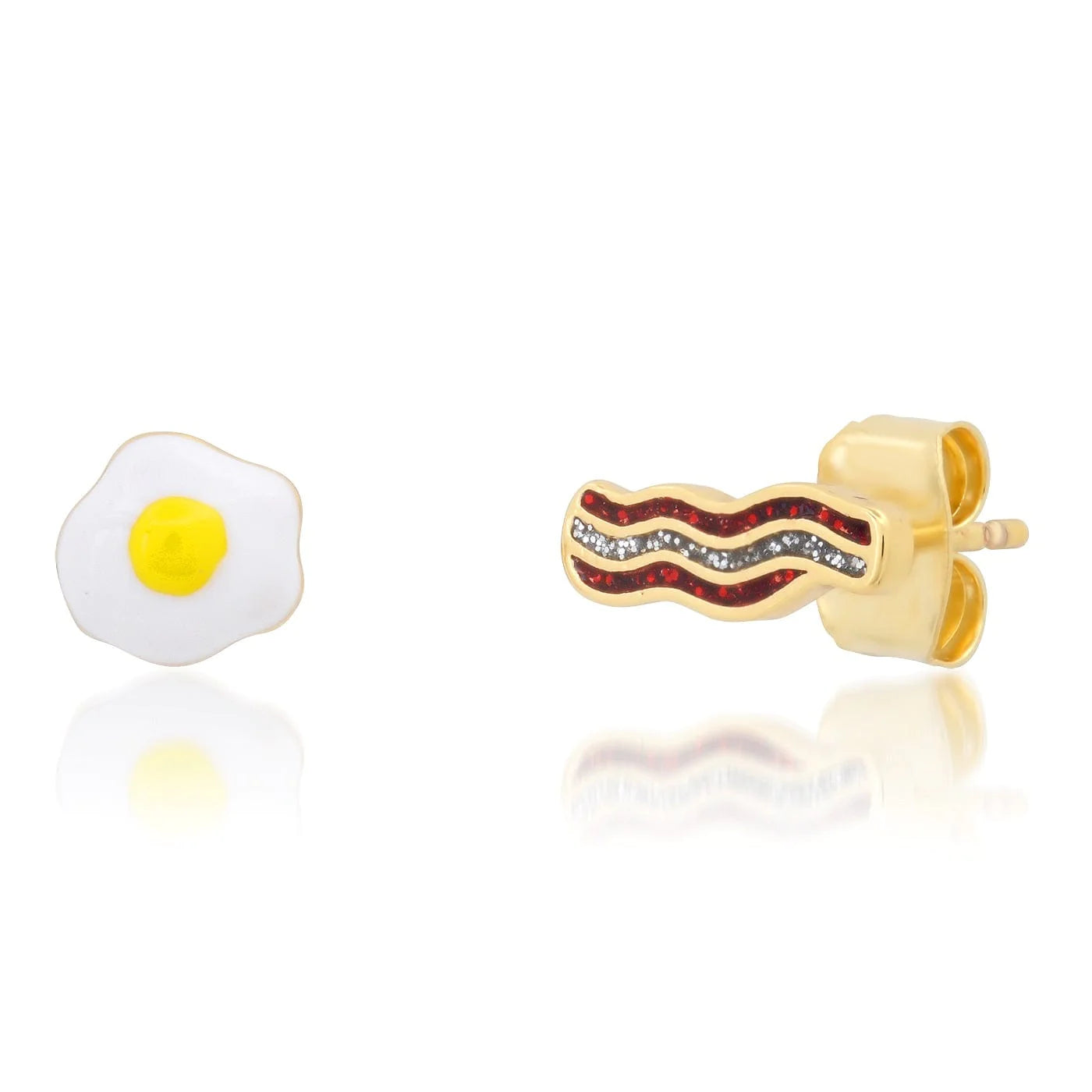 Tai Bacon & Eggs mixed earrings