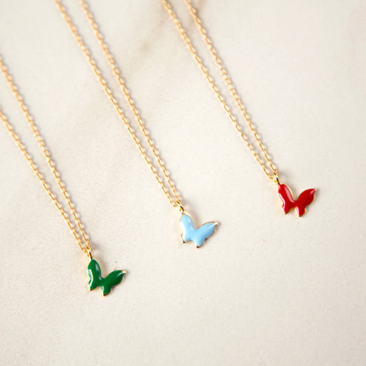 Tasi Colorful Butterfly Necklace