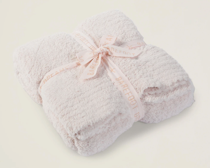 Barefoot Dreams CozyChic Lite Ribbed Blanket - Pink - Bibs and Kids Boutique